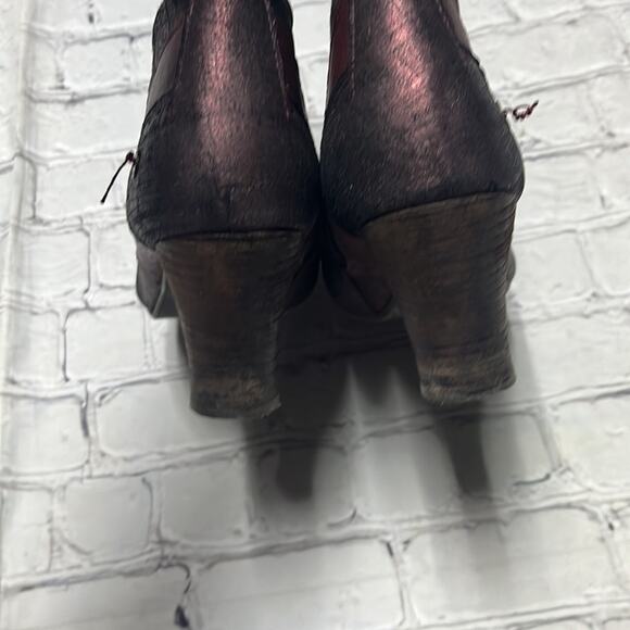 Gold Button Boots Booties Lace Upsize EU 41 - Picture 3 of 5